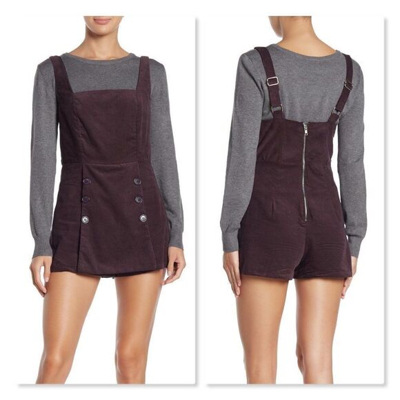 Angie Sleeveless Corduroy Romper sz Medium - Picture 1 of 10
